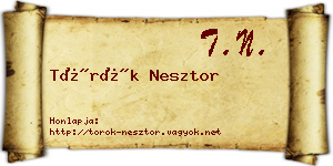 Török Nesztor névjegykártya